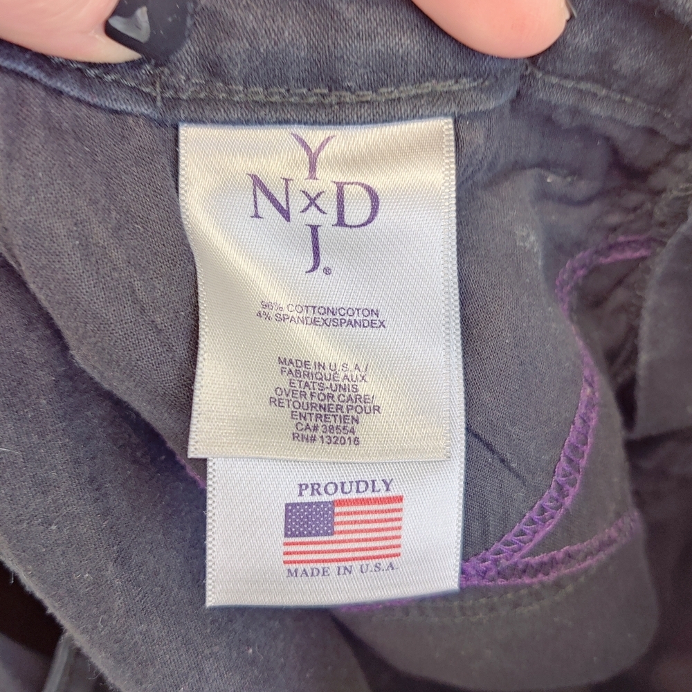 NYDJ Legging Jeans Size 6 Black Stretch Made in USA Jegging Pants Women's M - Picture 5 of 14